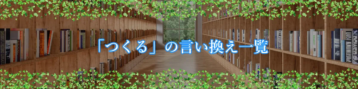 「つくる」の言い換え一覧