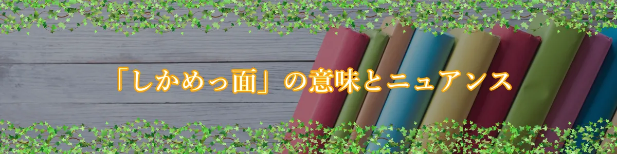 「しかめっ面」の意味とニュアンス