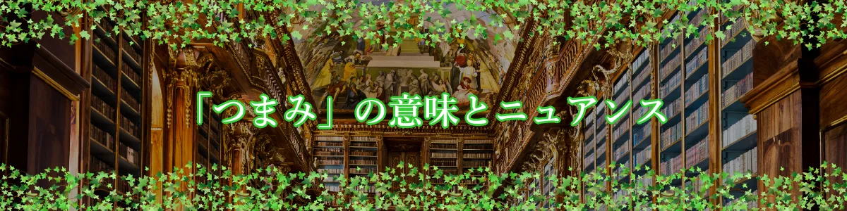 「つまみ」の意味とニュアンス