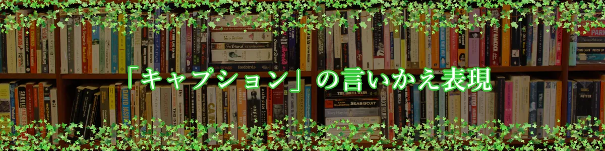 「キャプション」の言いかえ表現