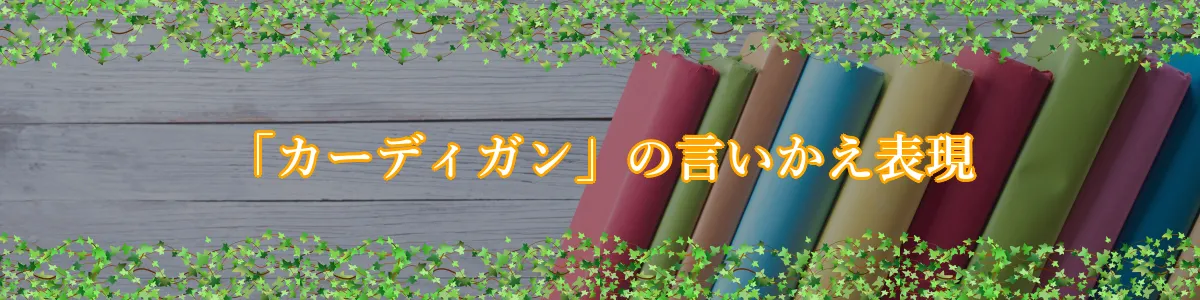 「カーディガン」の言いかえ表現