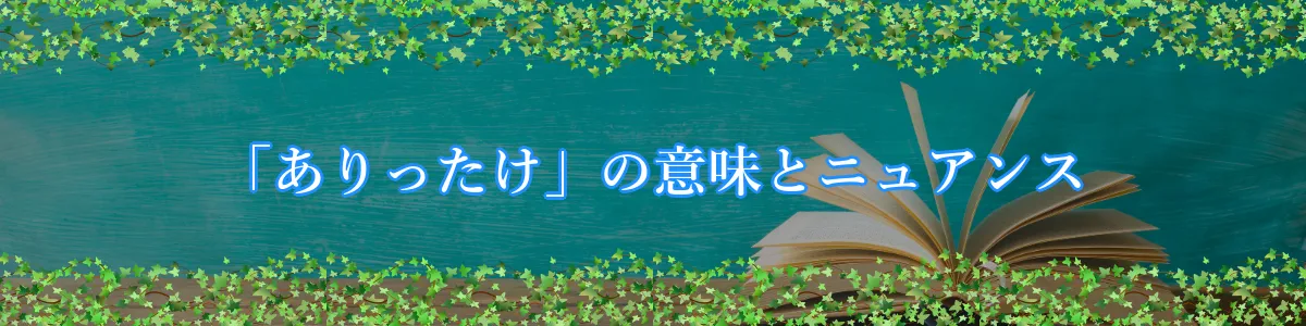 「ありったけ」の意味とニュアンス