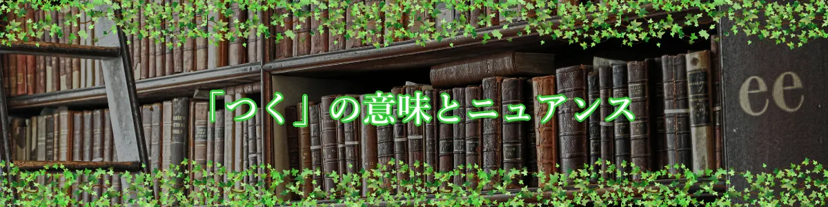 「つく」の意味とニュアンス